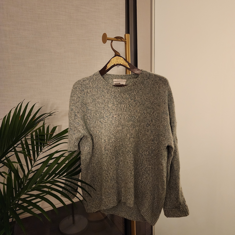 Nordstroms Women's 100% Cashmere Blue and Gray Sweater